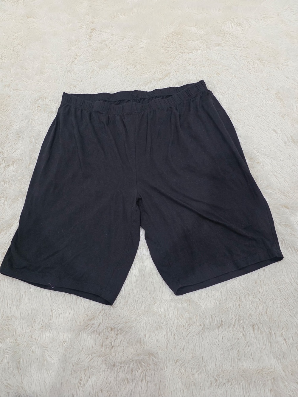 Women’s Black Athletic Elastic-Waist Shorts size 3XL
